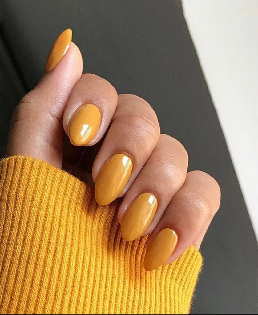 mustard nails