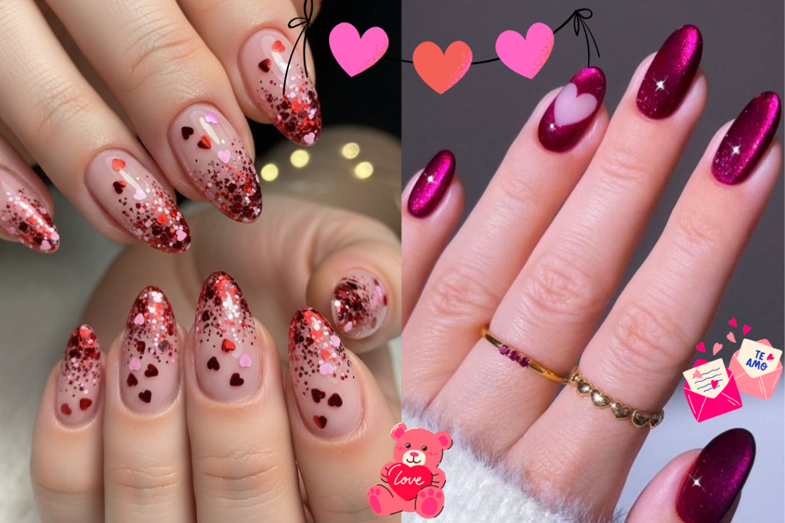 valentine nails