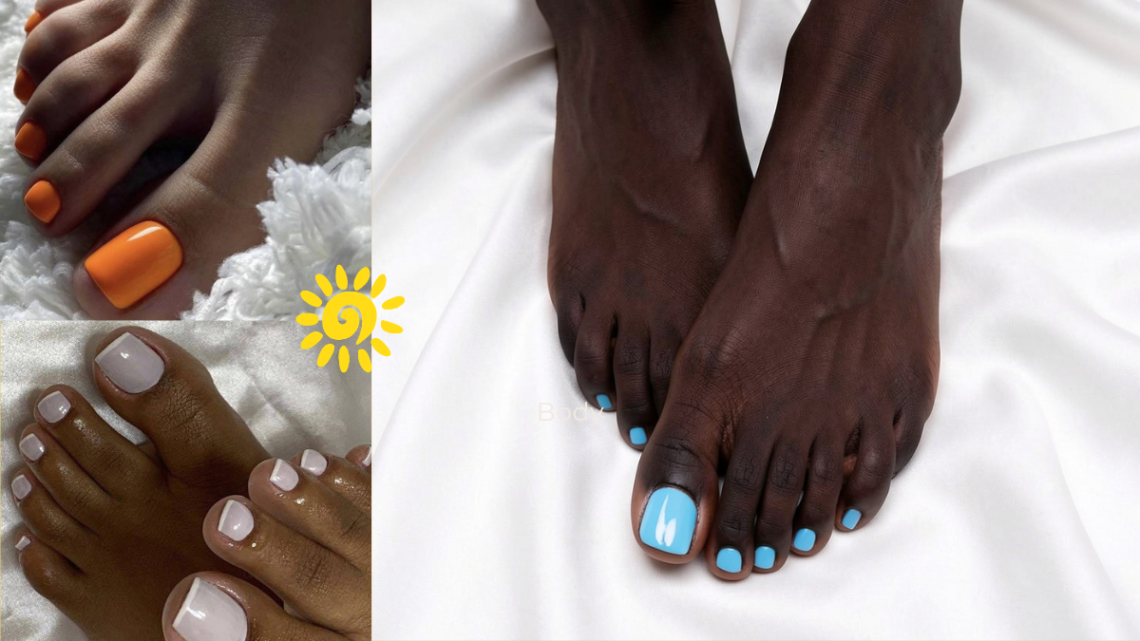 summer nail polish colors for dark skin feet