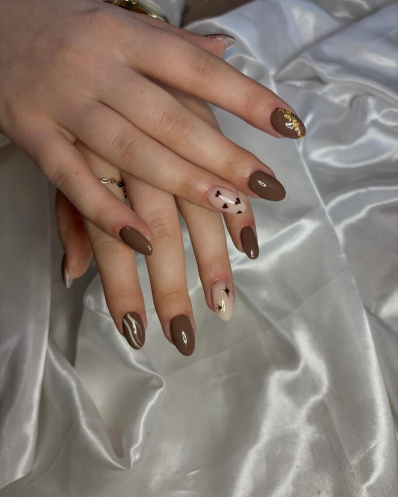 brown nail ideas