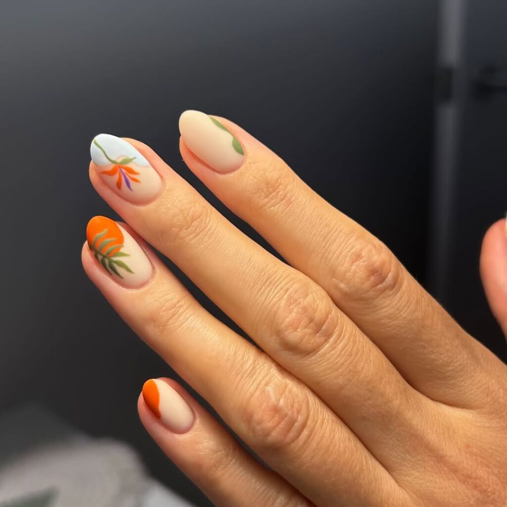 tropical vacation nails