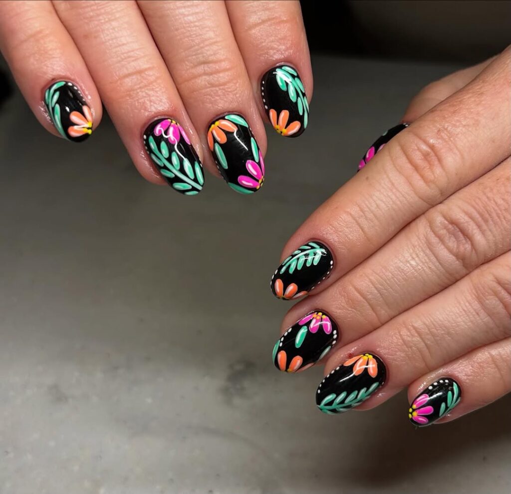tropical vacation nails