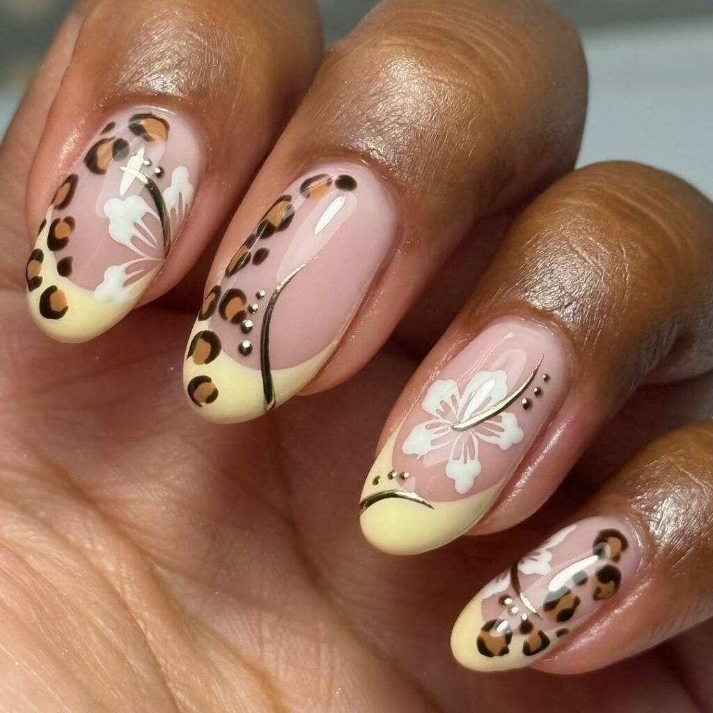 Leopard print nail designs