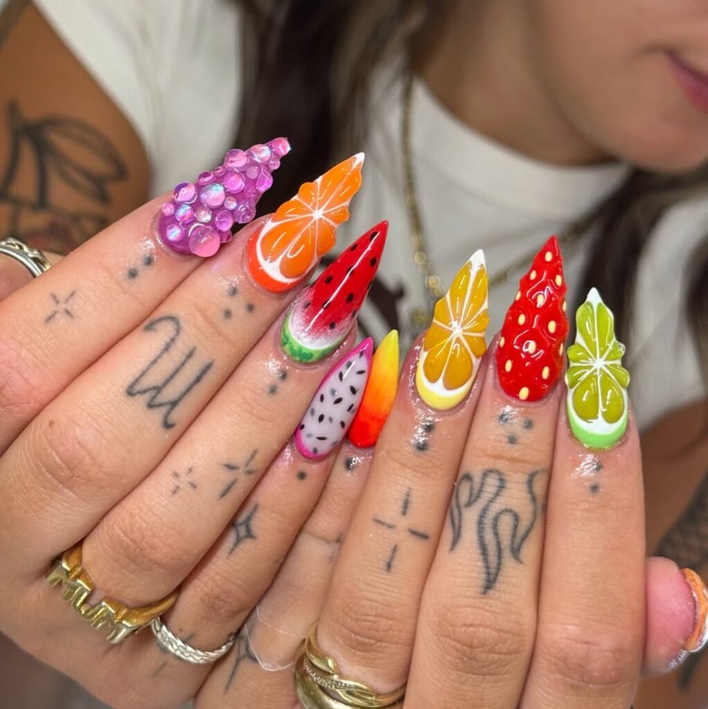 summer fruit nail ideas