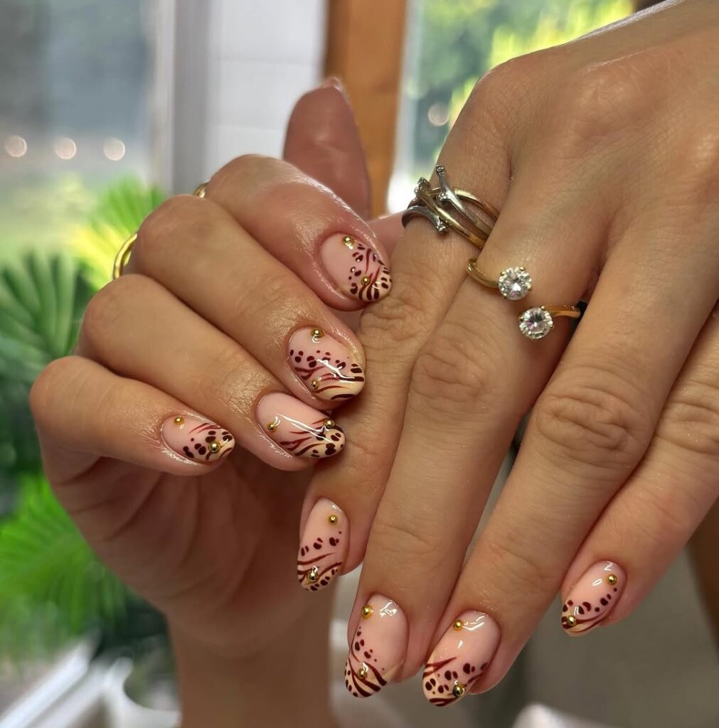Leopard print nail designs