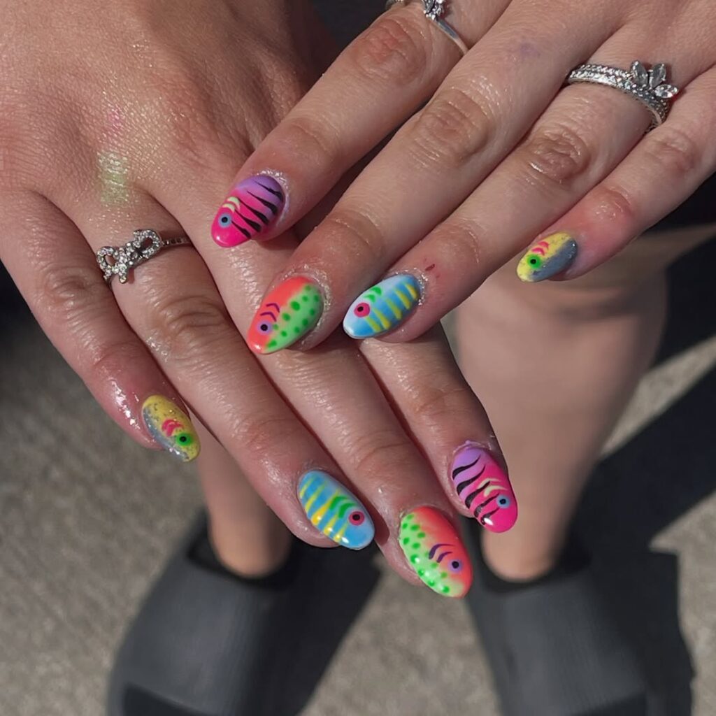 tropical vacation nails