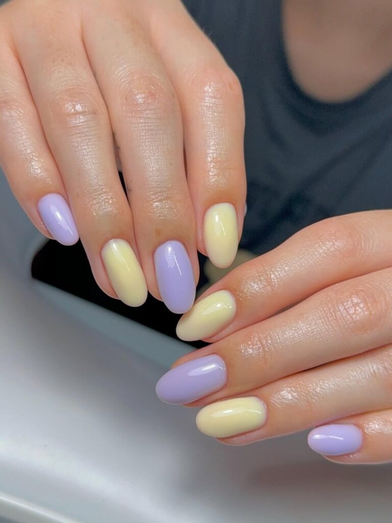 Yellow nail colour