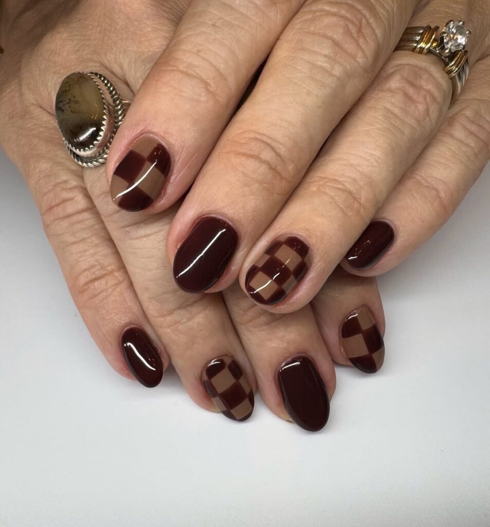 brown nails