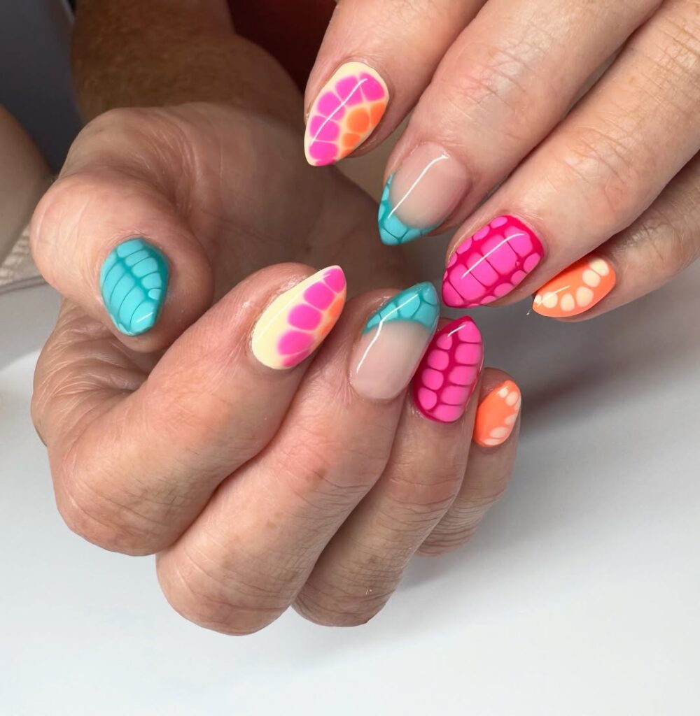 tropical vacation nails