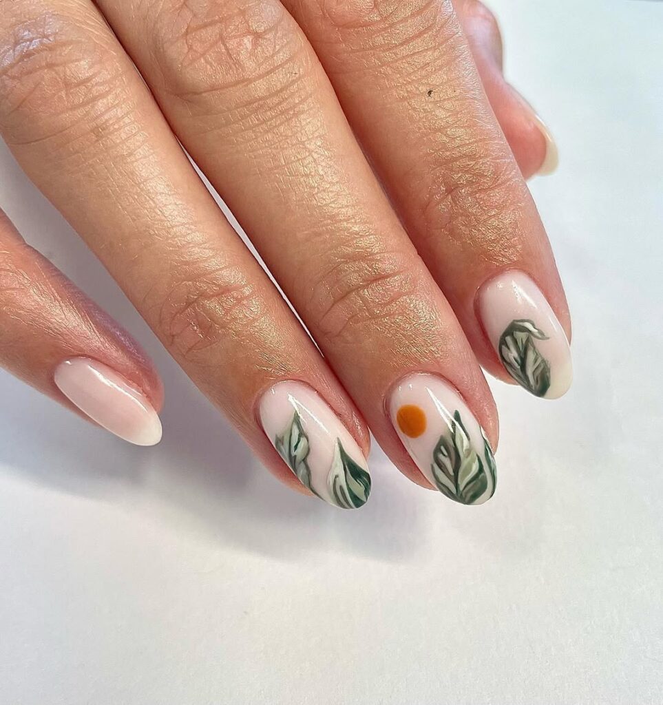 tropical vacation nails