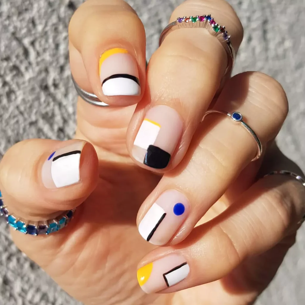 simple nail art for short nails