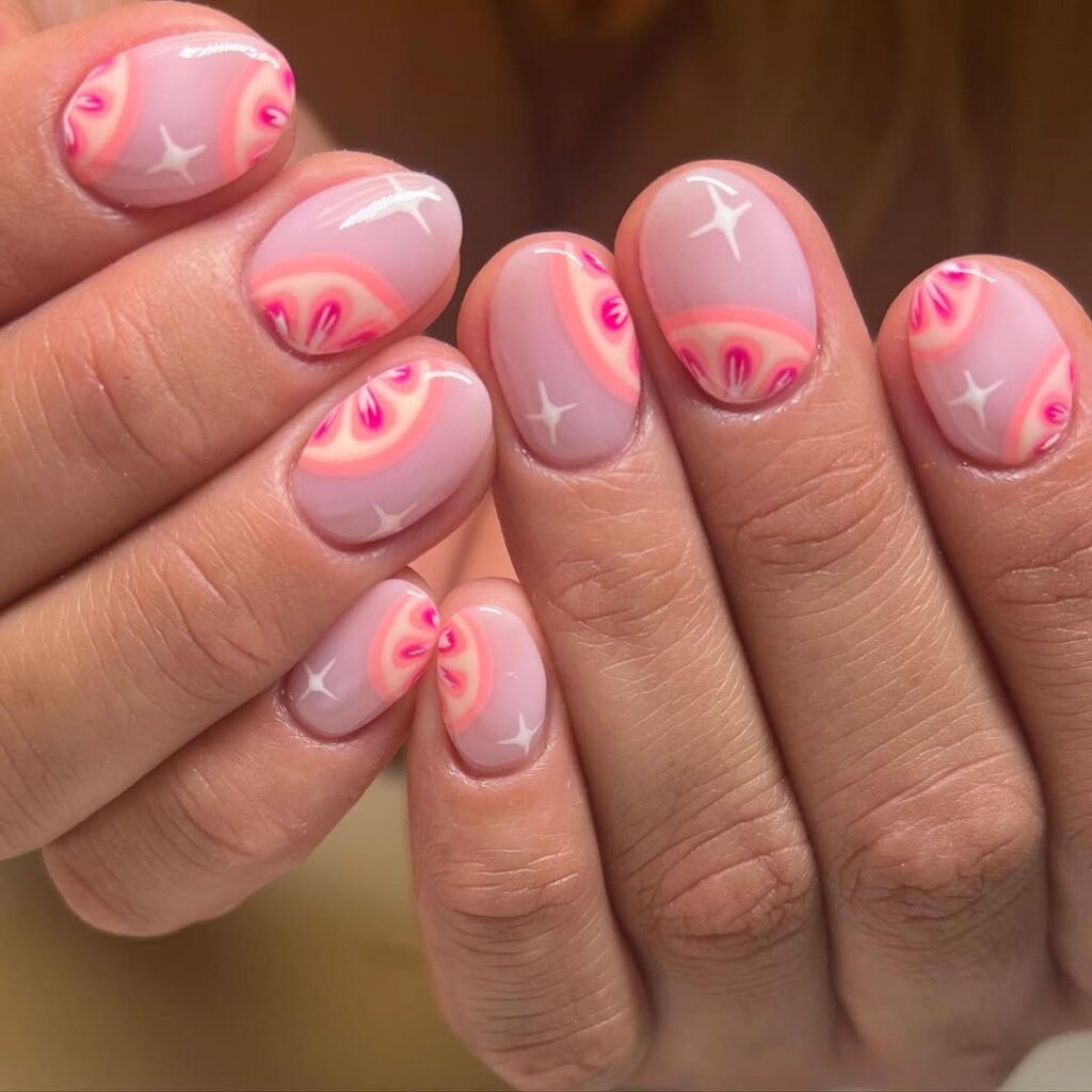 grapefruit nails