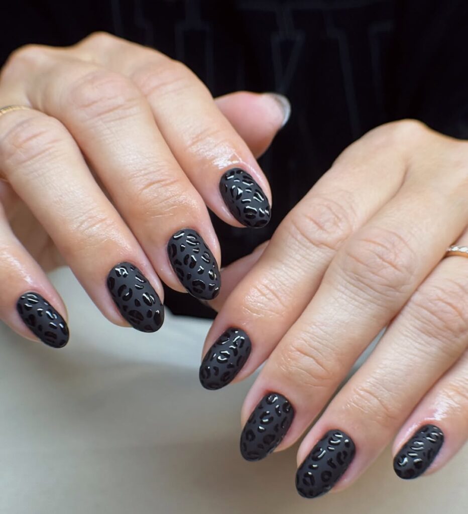 leopard print nail designs