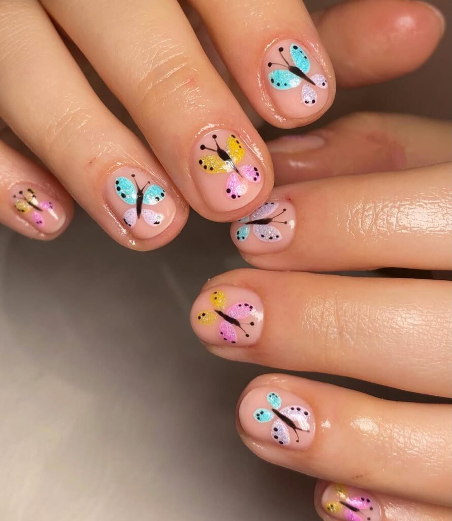 simple nail art for short nails