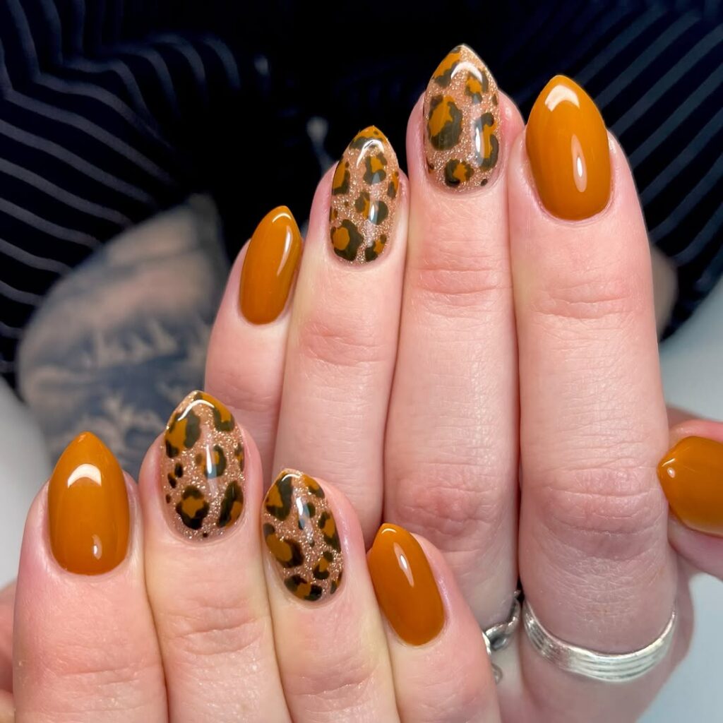 Leopard print nail designs