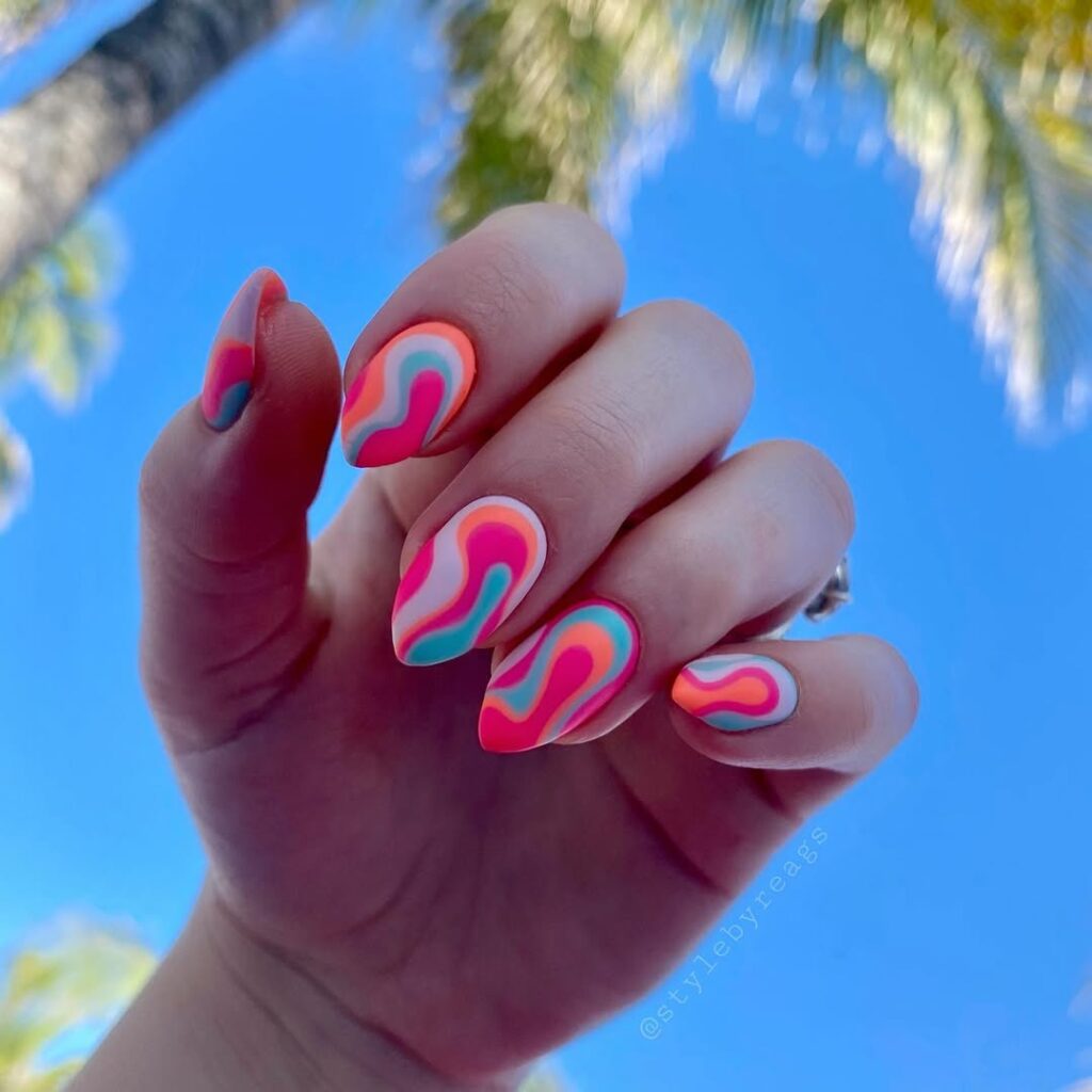 tropical vacation nails
