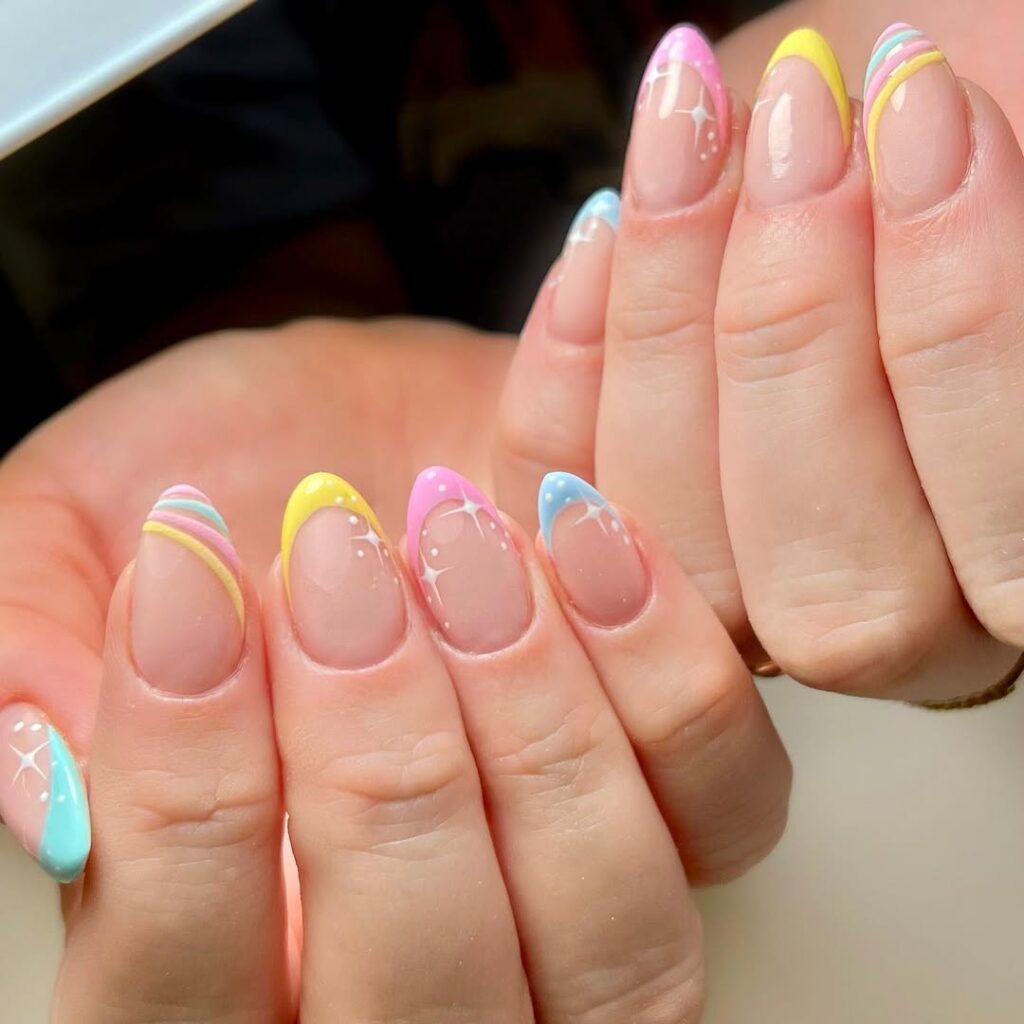 yellow pastel nails