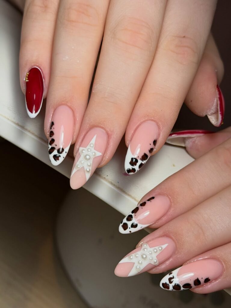leopard print nails