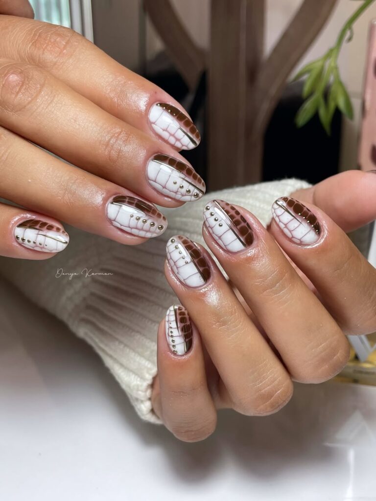 brown snake nails