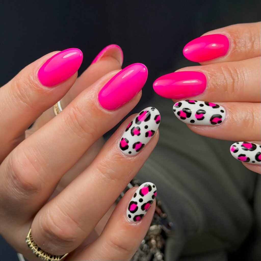 leopard print nails