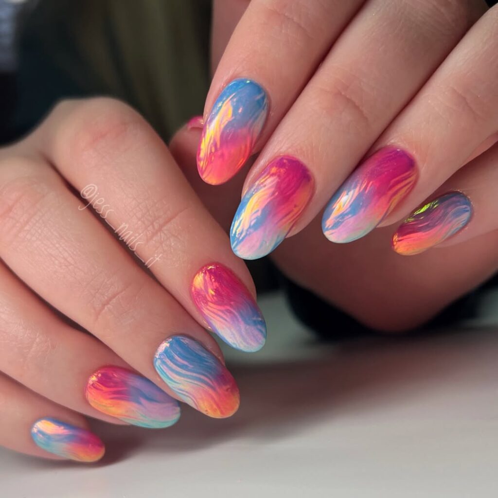 tropical vacation nails