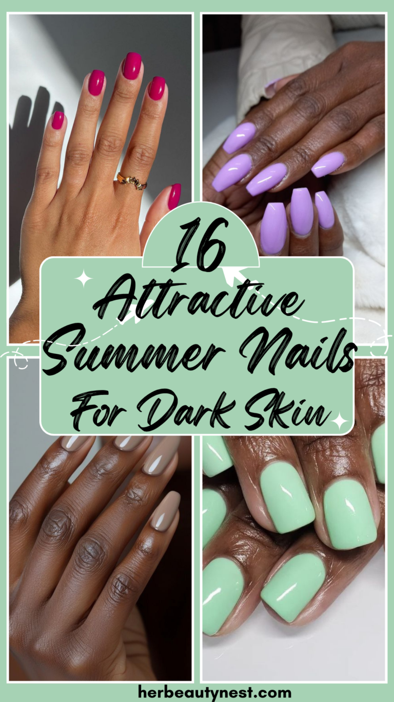 summer nail colors for dark skin tone