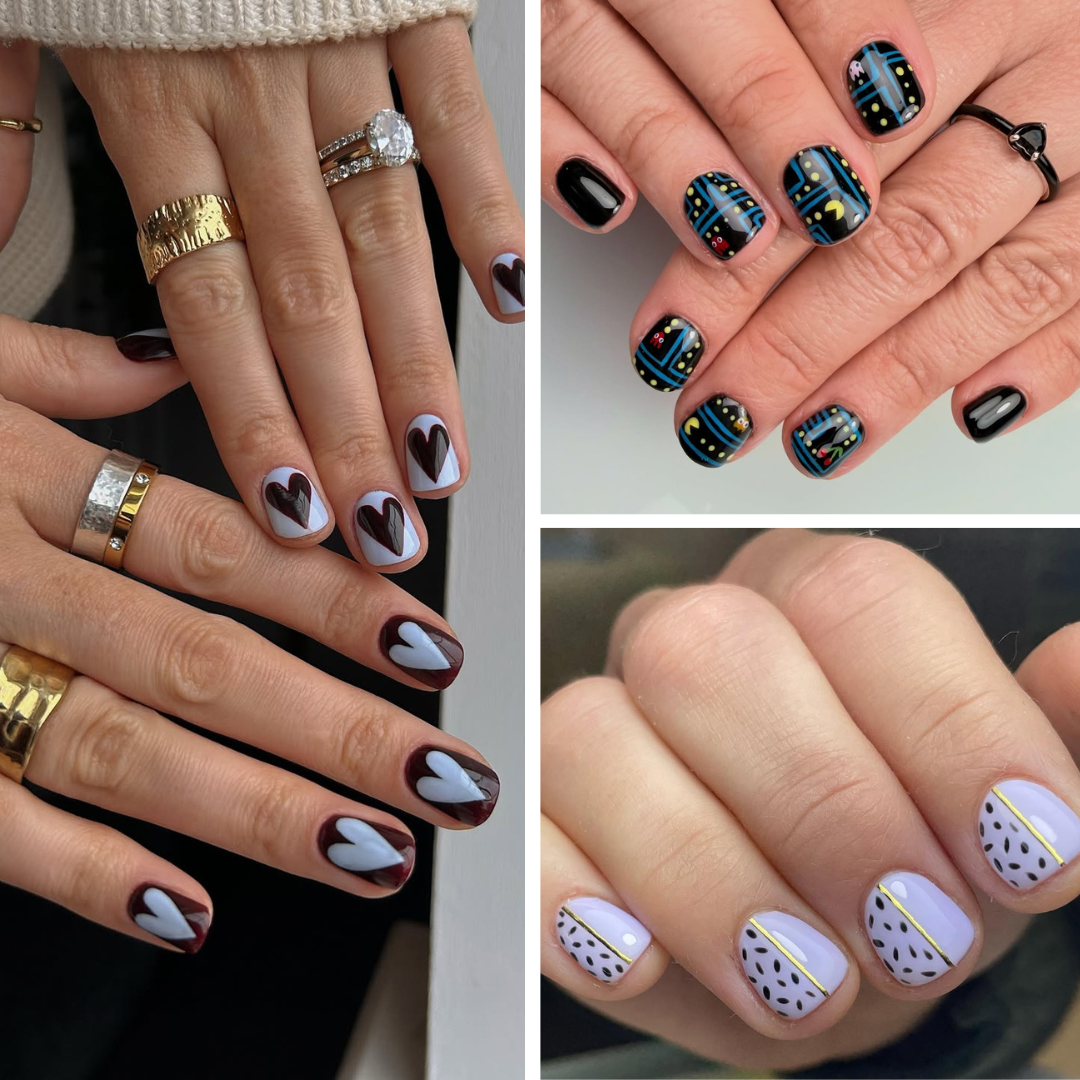 simple nail art for short nails