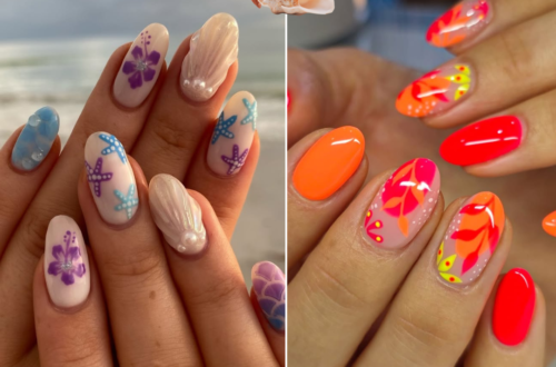 Tropical vacation nails