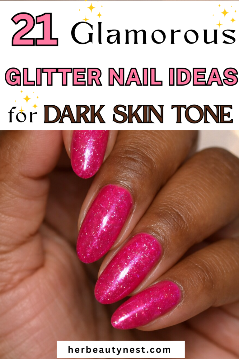 glitter nail colors for dark skin