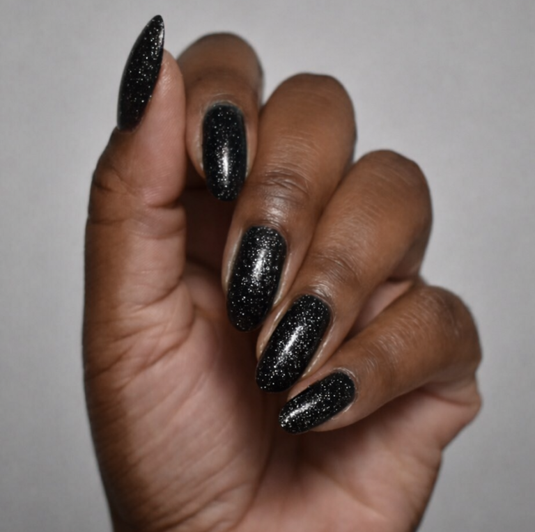 black glitter nail colors