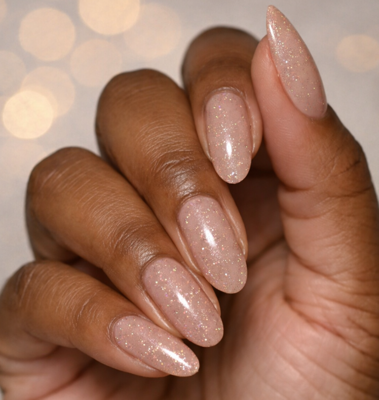 Nude Color with glitter for dark skin