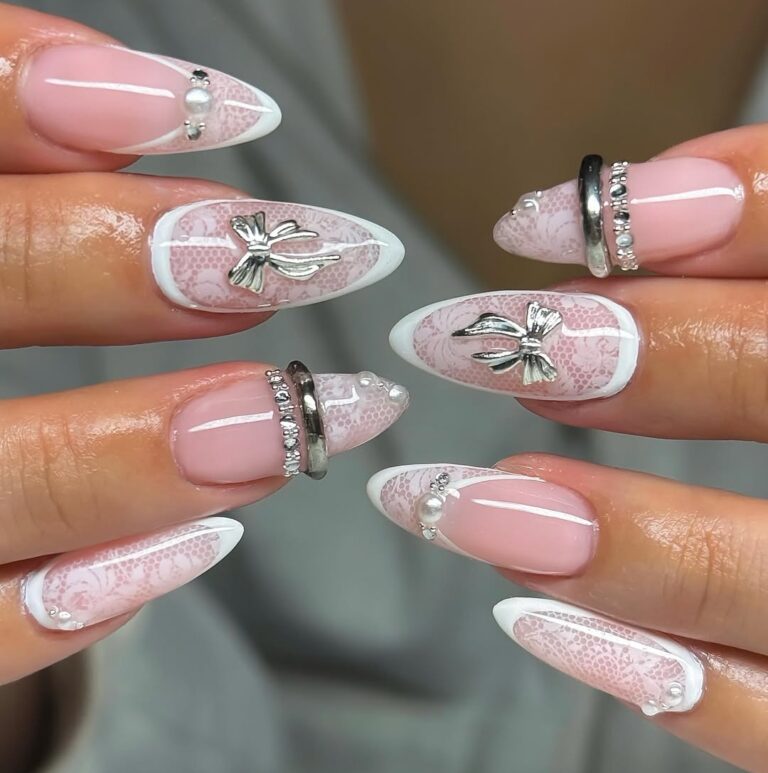 lace nail art design
