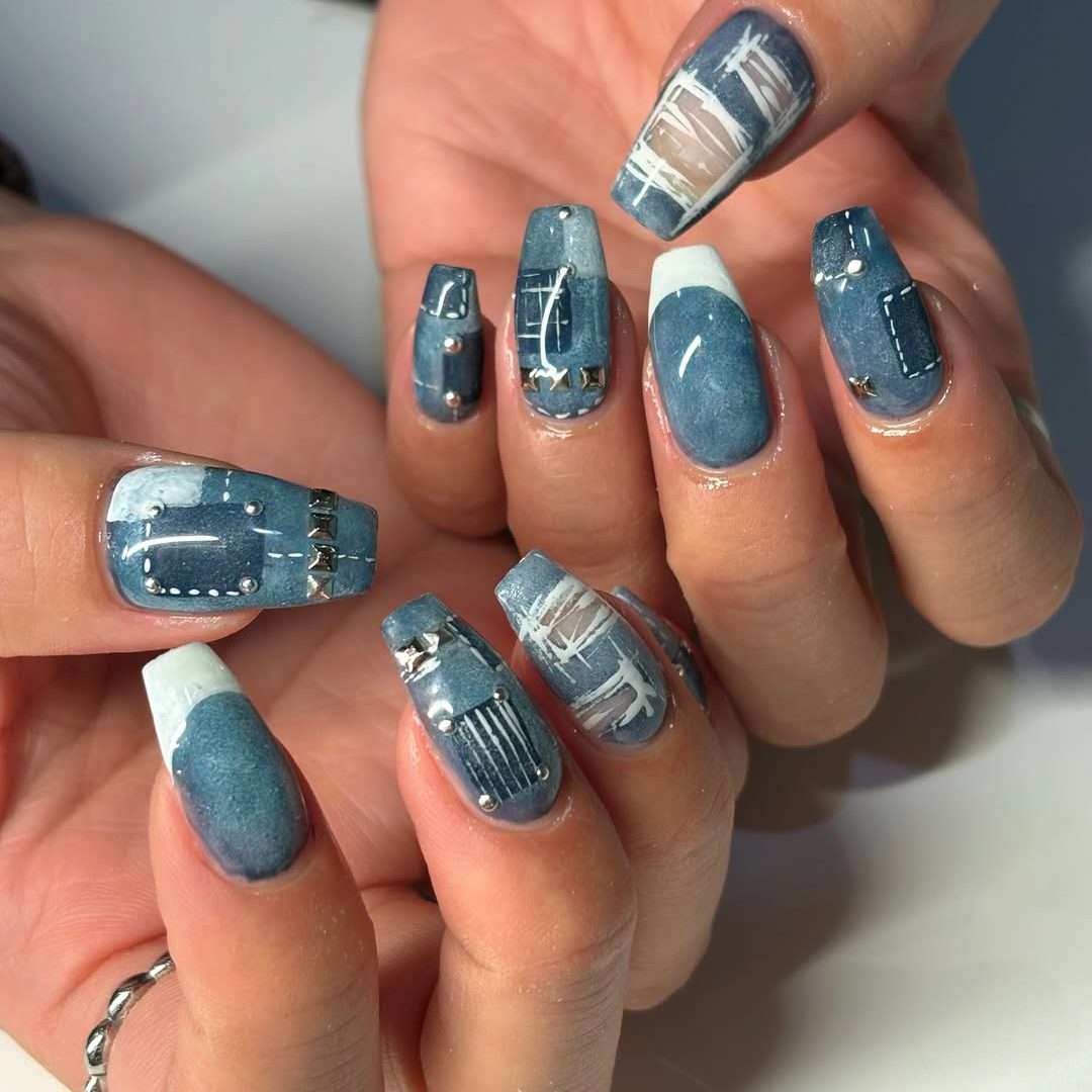 denim nails