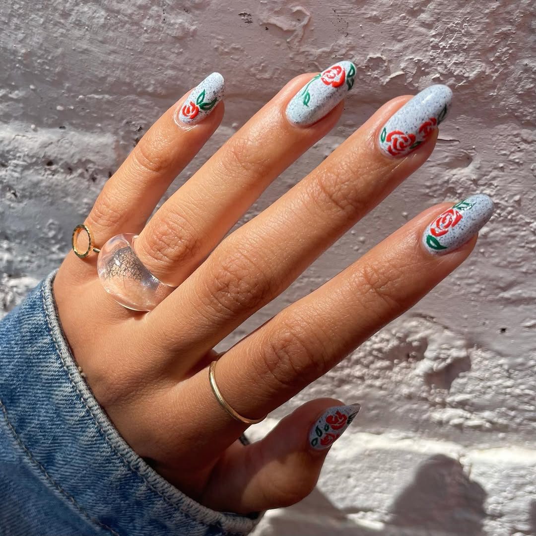 denim nail design