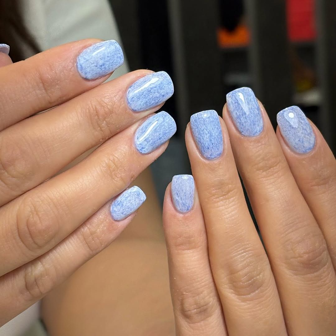 denim nail design